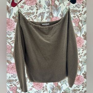 A&F boucle off the shoulder sweater
